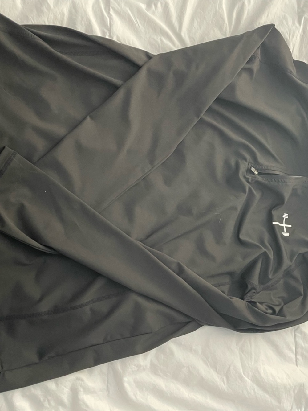 Unisex Holstrength Black Zip-Quarter Performance Jacket